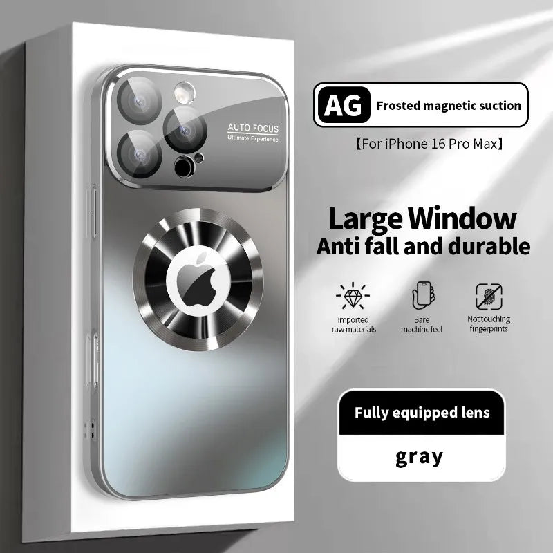 Titanium Metallic Luxury Matte MagSafe Case for iPhone