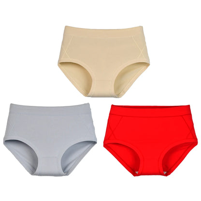 Women's High Waist Cotton Briefs (3-Pack)