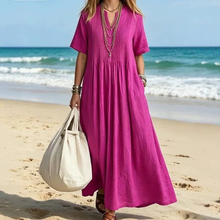 Women's Elegant A-Line Mesh Accent Dress