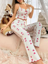See Through Cherry Print Pajama Set