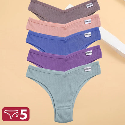 5PCS Cotton Thongs