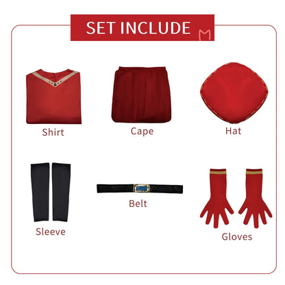 Lord Farquaad Cosplay Costume - Shrek Red Uniform & Cape Set