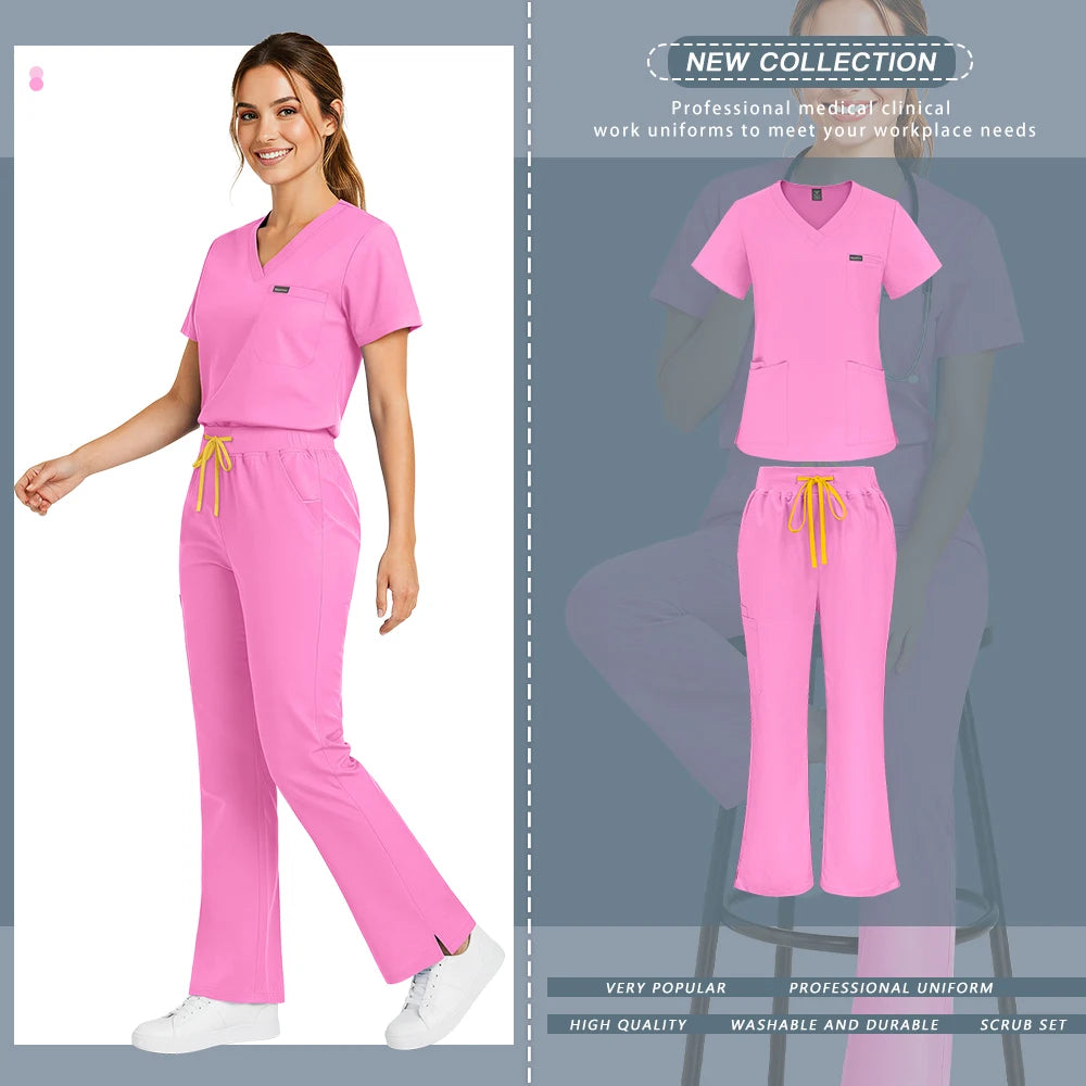 Bioscrubs Women's Ultra-Soft Medical Scrubs Set (Top & Pants)