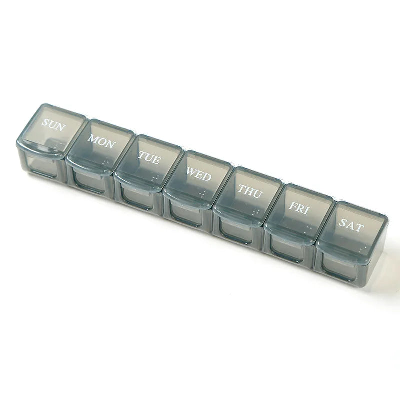 Weekly 7-Day Portable Travel Pill Organizer