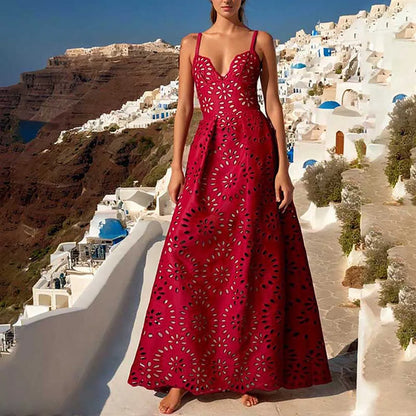 Women's Floral Cutout One-Piece Swimsuit & Skirt Set