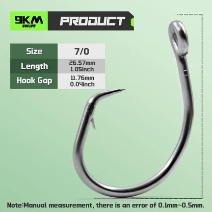 Forged in-line Large Circle Hooks