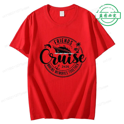 Women’s Cruise Squad 2026 Graphic T-Shirt – Casual Short Sleeve Vacation Tee