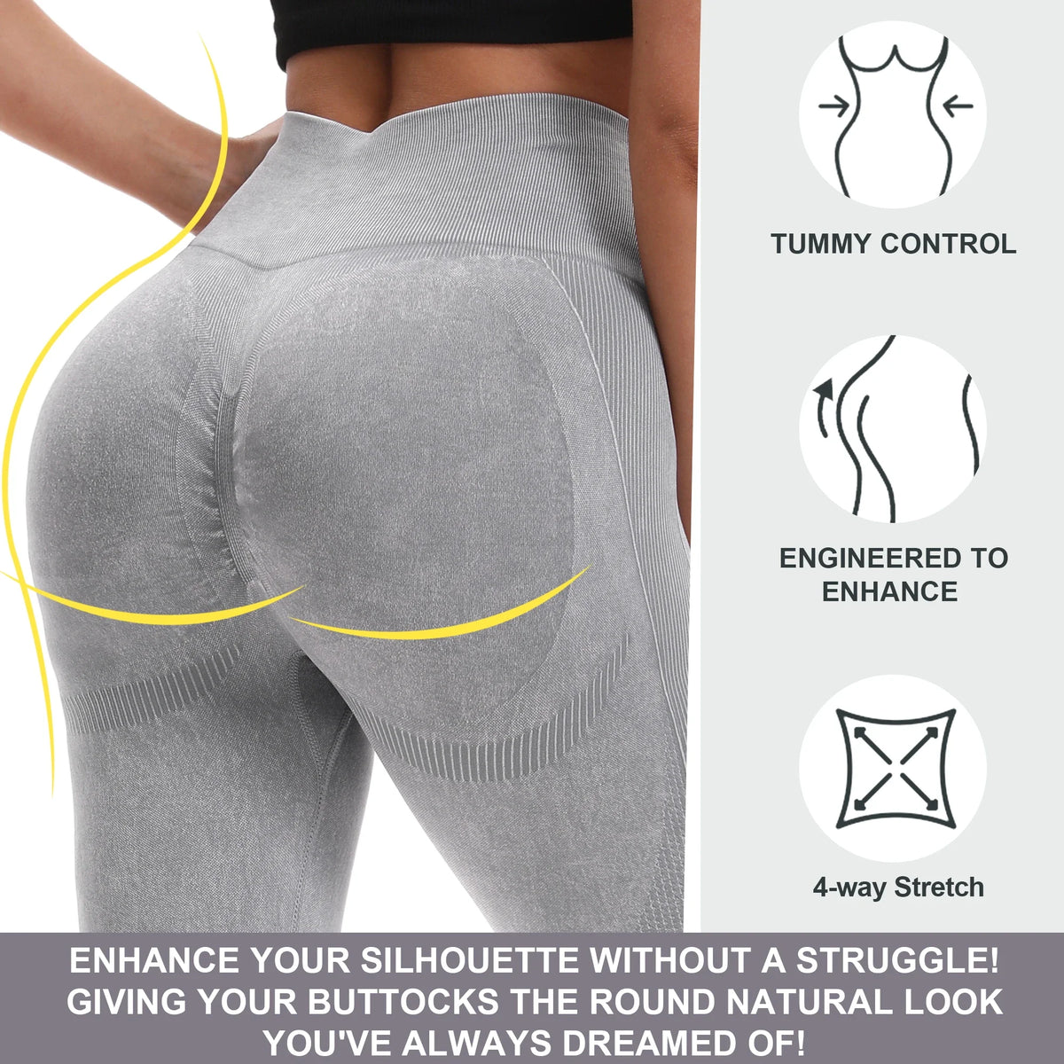 High-Waist Seamless Active Leggings