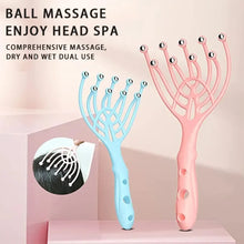 Scalp Neck Five Finger 9 Claws Steel Ball Hand Held Massager