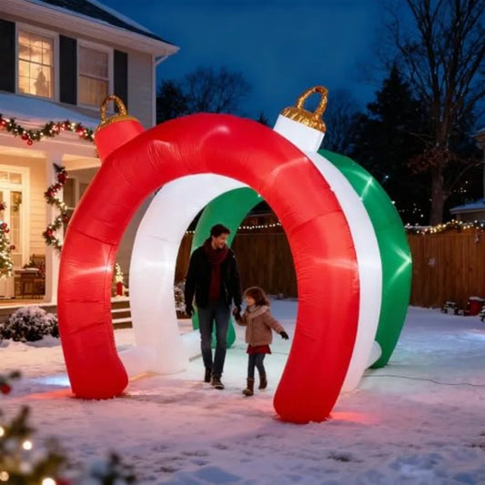 10.5 FT Christmas Inflatables Ornament Tunnel Arch Outdoor Decorations