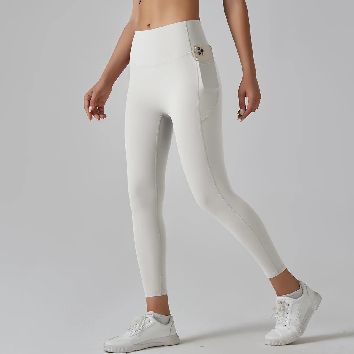 Solid Color Leggings With Pockets