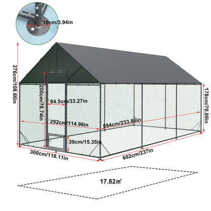 Heavy Duty Outdoor Metal Chicken Coop & Poultry Run