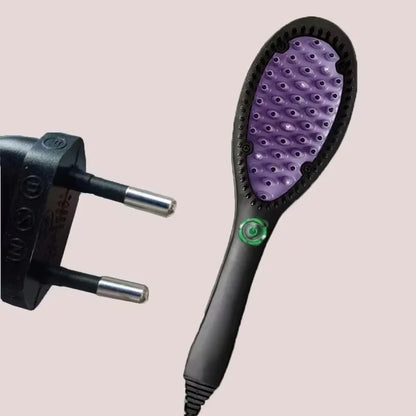 2-in-1 Ceramic Hair Straightener & Smoothing Brush