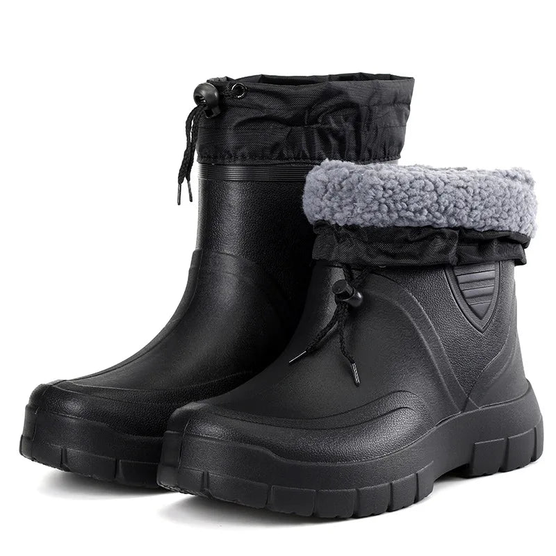 Men's Waterproof Ankle Rain Boots & Water Shoes