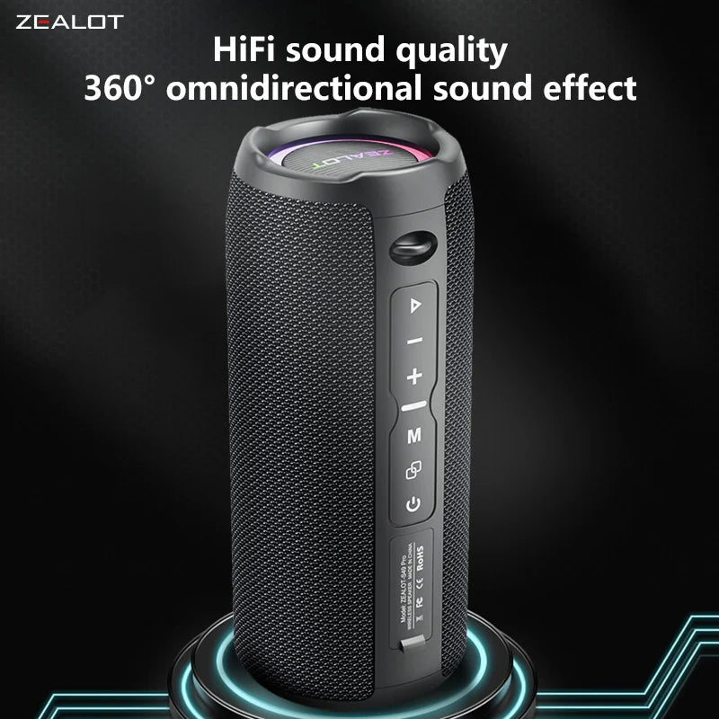 Zealot S49 Pro 20W Portable Bluetooth Speaker with RGB Light
