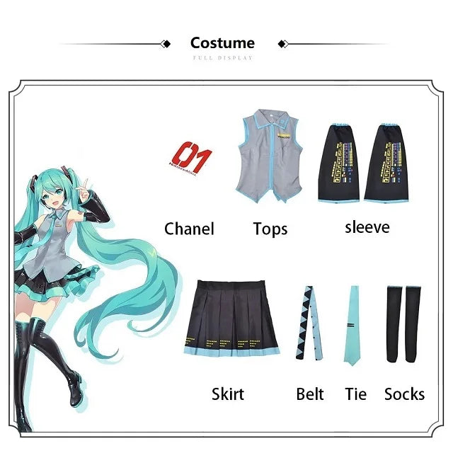 Hatsune Miku Cosplay Costume Set
