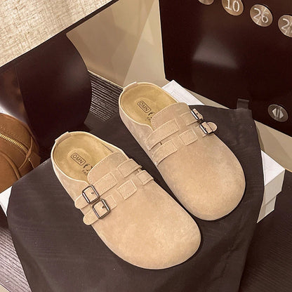 Crestar Unisex Faux Suede Cork Footbed Clogs & Mules