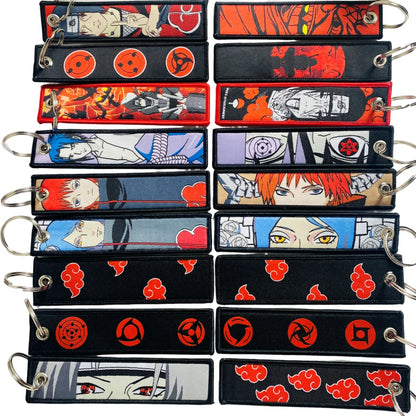 Anime Character Embroidered Key Tag