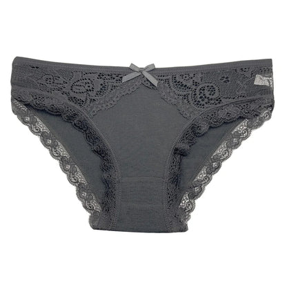 5-Pack Women's Low Rise Cotton Briefs with Lace Trim