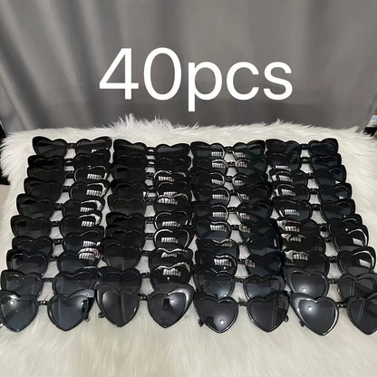40Pcs Heart-Shaped Party Sunglasses Set
