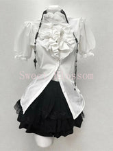 Retro Chic Bubble Sleeve Shirt + Slim Vest + Short Cake Skirt 3 Piece Set
