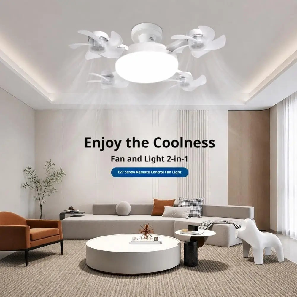 Drone-Style LED Ceiling Fan Light with Remote Control