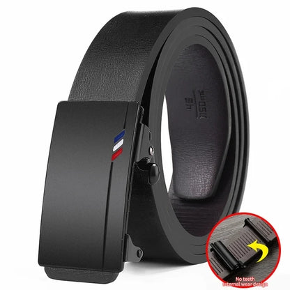 Genuine Leather Metal Automatic Buckle Belt