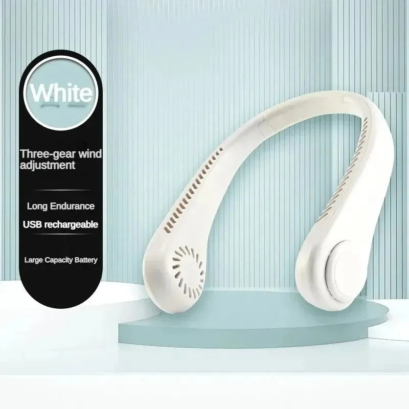 Portable Mini Neck Hanging Fan Without Blades