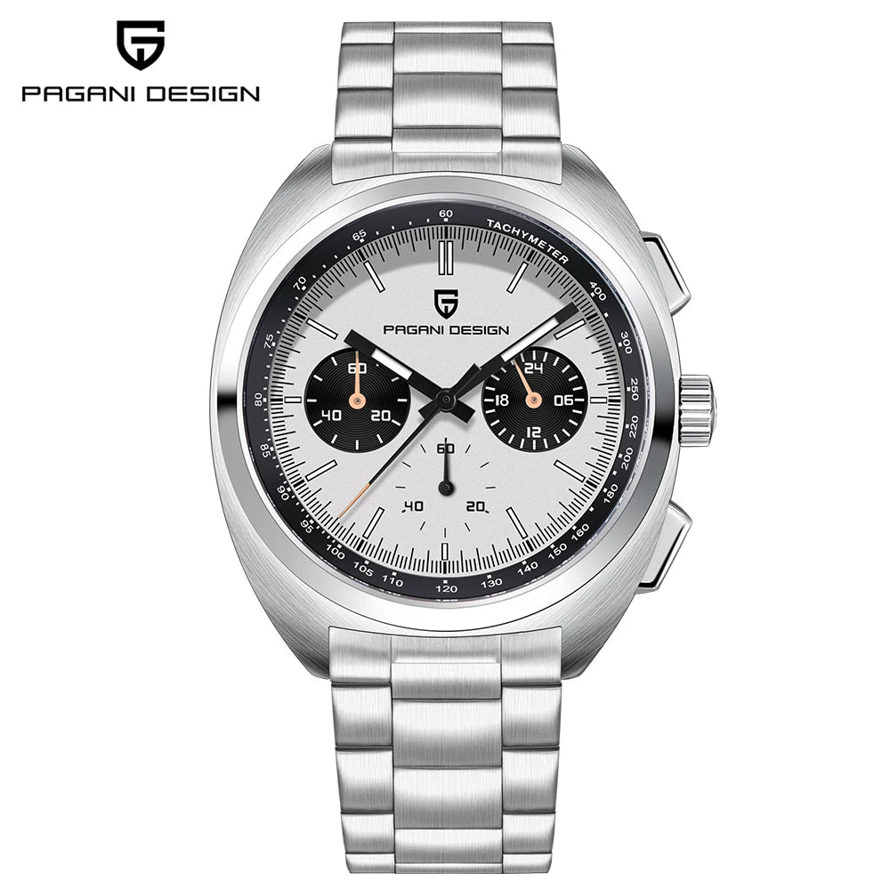 Pagani Design Men's Luxury Quartz Chronograph Watch – Retro Dial Clock