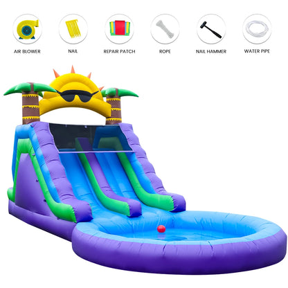26FT Large Inflatable Double Water Slides Water Park
