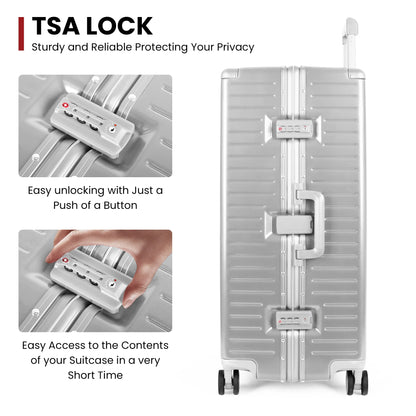 Aluminum Frame Carry On Luggage with TSA Lock