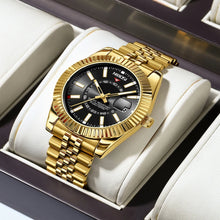 NIBOSI Stainless Steel Waterproof Quartz Watch