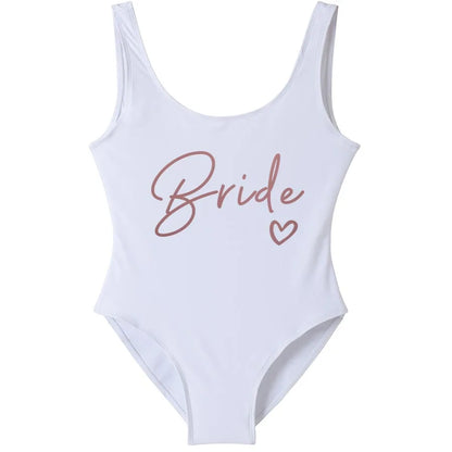 Women’s "Bride" & "Team Bride" One-Piece Swimsuit