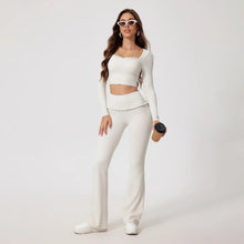 2Pcs Quick-Dry Long-Sleeved Shirt & Leggings Set