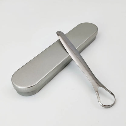 Stainless Steel Tongue Cleaner With Travel Case