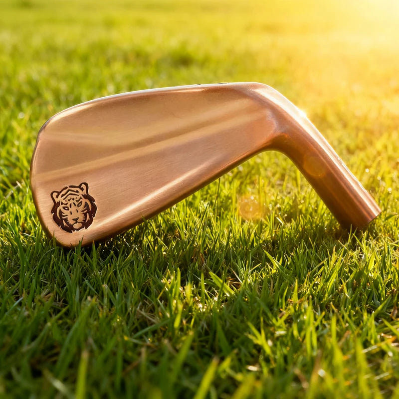 Rose Gold Golf Iron Head and Headcover 4-9P No Shafts
