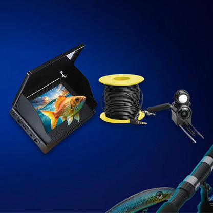220° Fish Finder Night Vision Waterproof Underwater Fishing Camera 4.3 Inch IPS Monitor