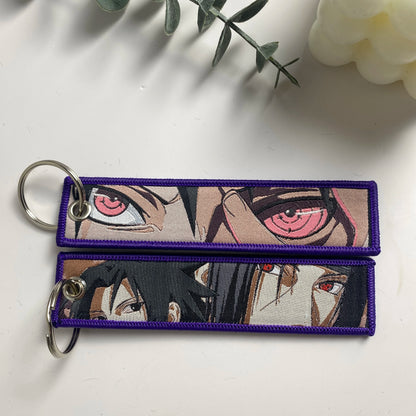 Anime Character Embroidered Key Tag