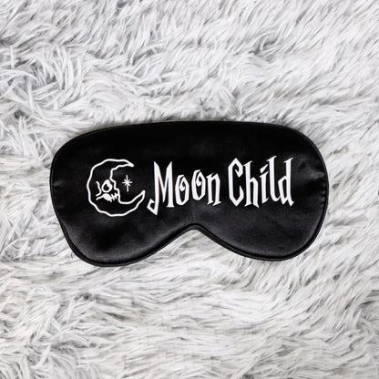 Gothic Black Smooth Eye Mask with Adjustable Strap for Halloween