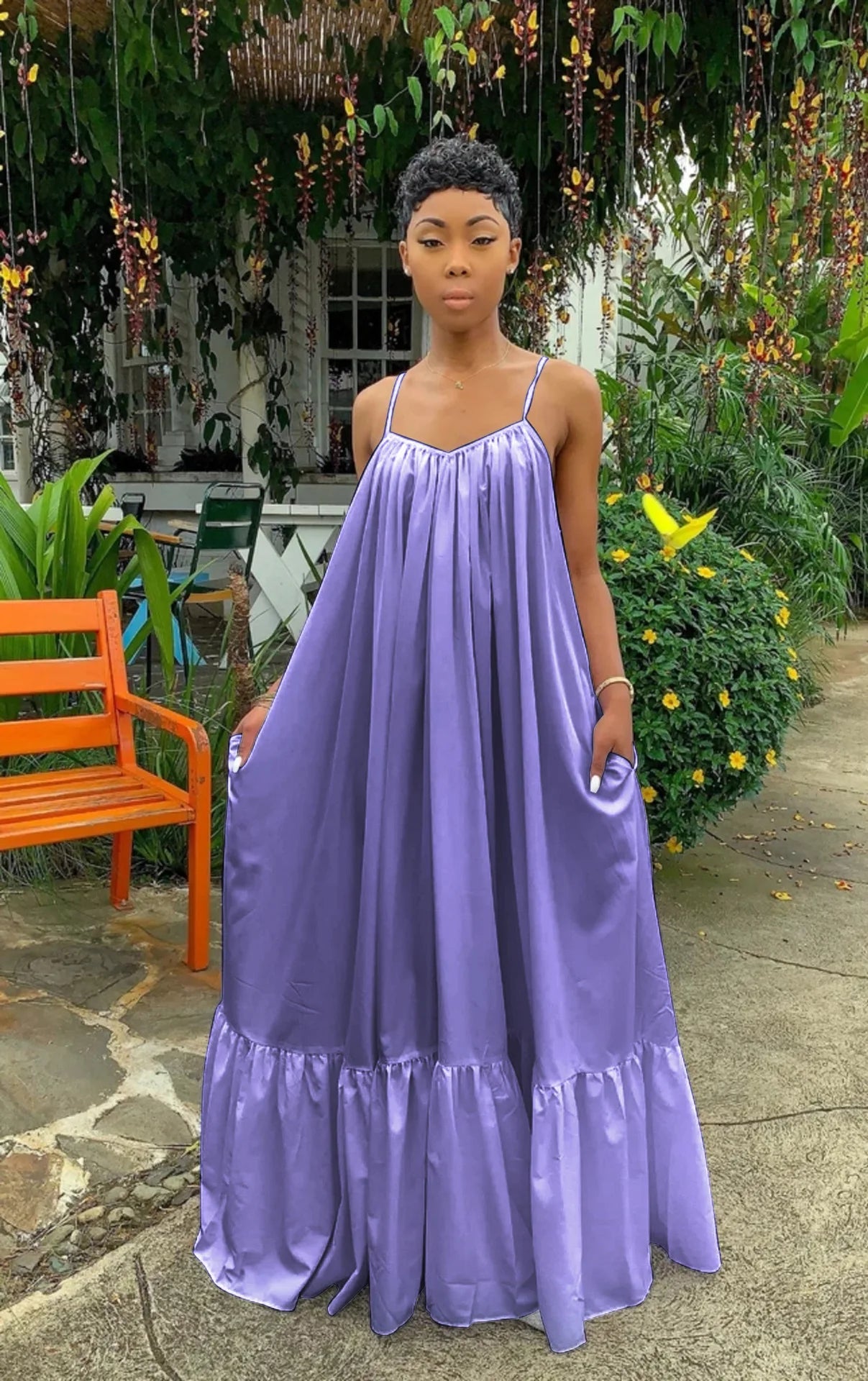 Loose Long Candy Color Dress