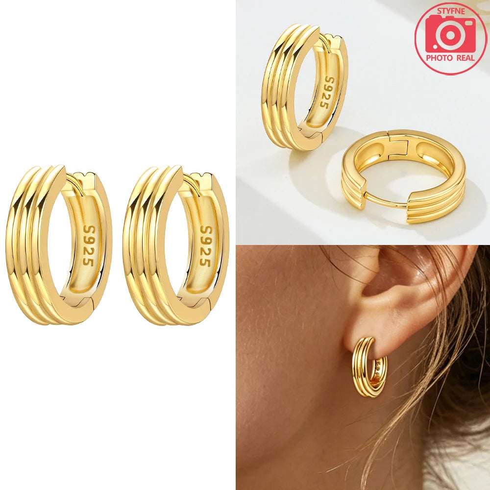 925 Sterling Silver Dancing Bee Hoop Earrings – Cute Enamel Zircon Jewelry