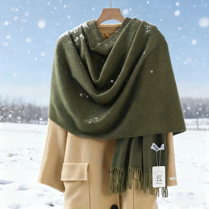 Luxurious Wool-Blend Winter Pashmina Shawl & Scarf