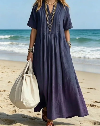Women's Elegant A-Line Mesh Accent Dress
