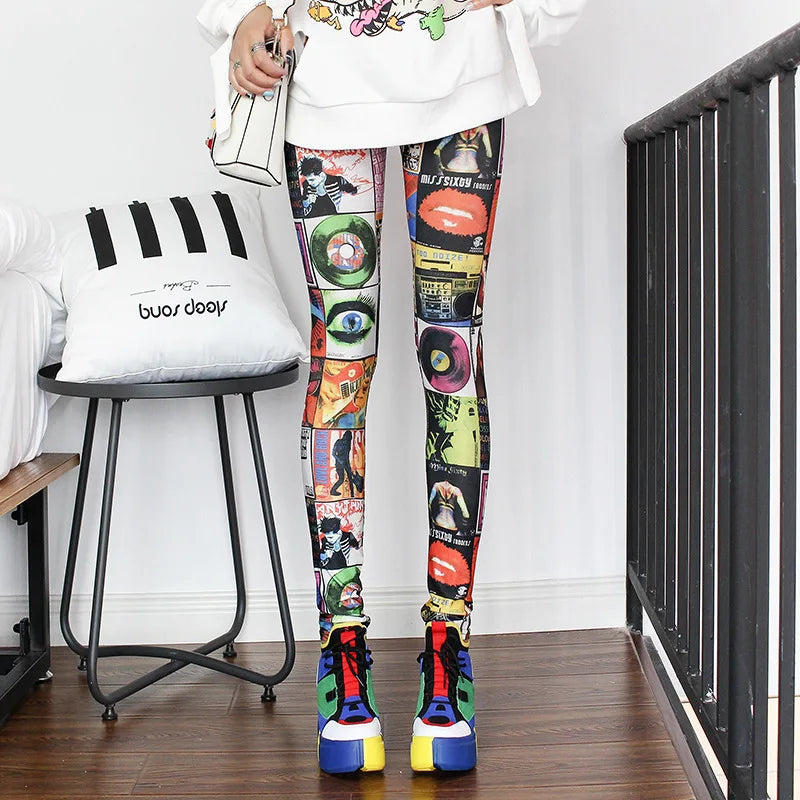 Casual and Colorful Leg Warmer Leggings