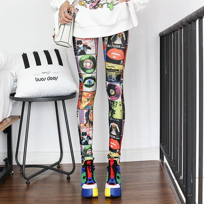 Casual and Colorful Leg Warmer Leggings