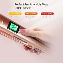 Titanium Flat Iron Hair Straightener with Digital LCD Display