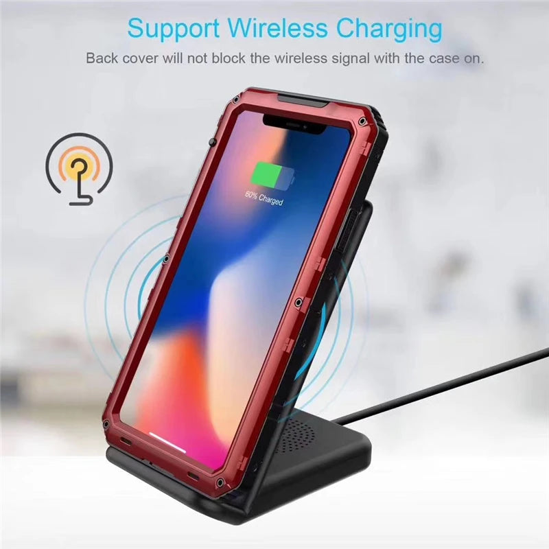 360 Heavy Duty Metal Armor Protection Case for iPhone