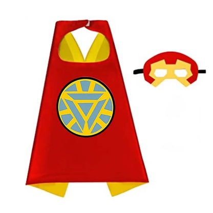 Kids' Superhero Capes & Masks Set – Cartoon Dress-Up Costume Party Favor