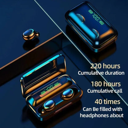 F9-5 Wireless Bluetooth 5.3 Earbuds with LED Power Bank Case