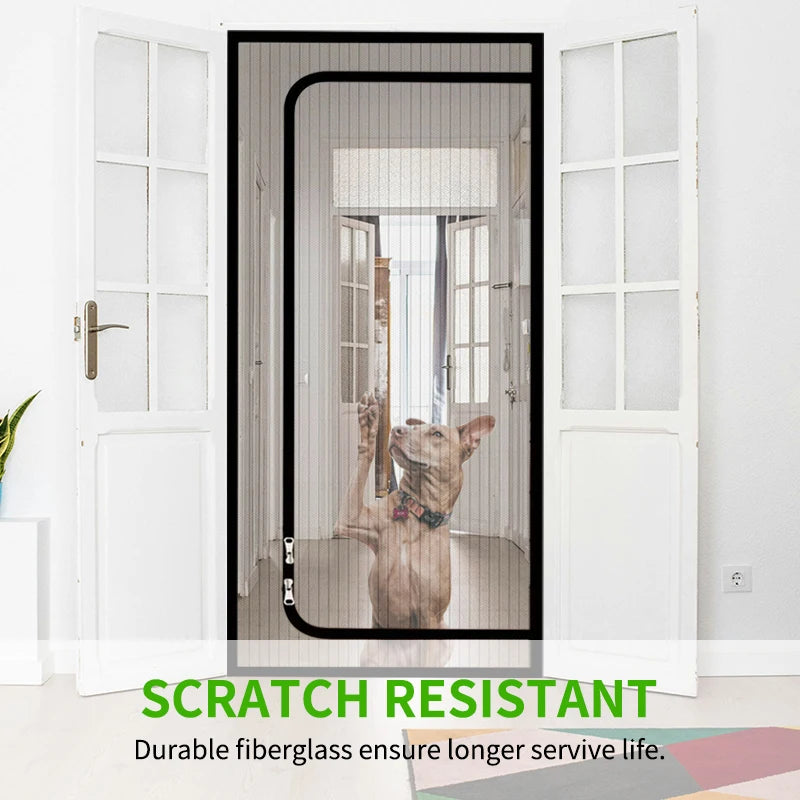 Reinforced  Zippered Pet Screen Door